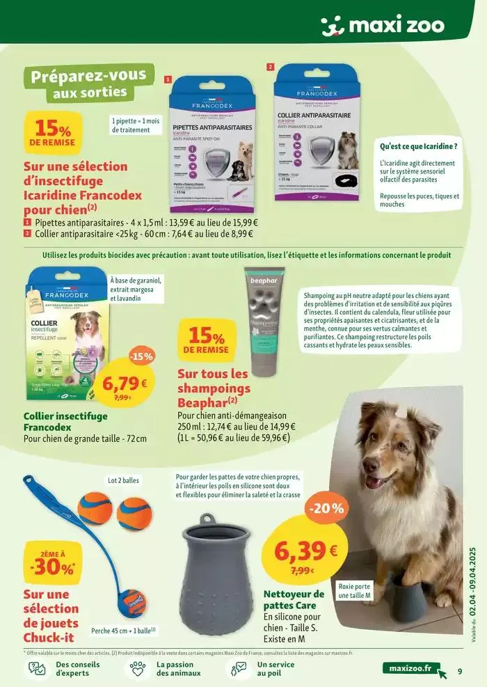 Maxi Zoo - Tout pour vos animaux Tout pour votre chiot ou votre chaton du 2 avril au 9 avril 2025 - Catalogue page 9
