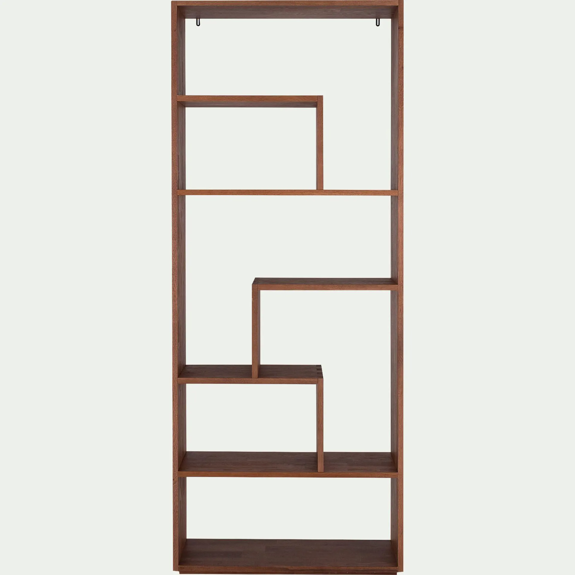 Étagère en forme déstructurée en chêne massif - bois foncé