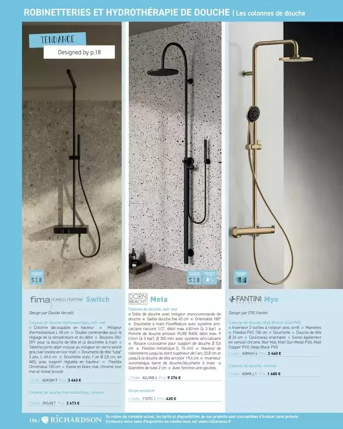 SALLE DE DE BAINS ET CARRELAGE 2025 du 11 avril au 31 décembre 2025 - Catalogue page 196