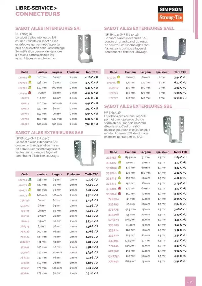 BOIS PANNEAUX 2025 2026 du 30 avril au 31 décembre 2026 - Catalogue page 215