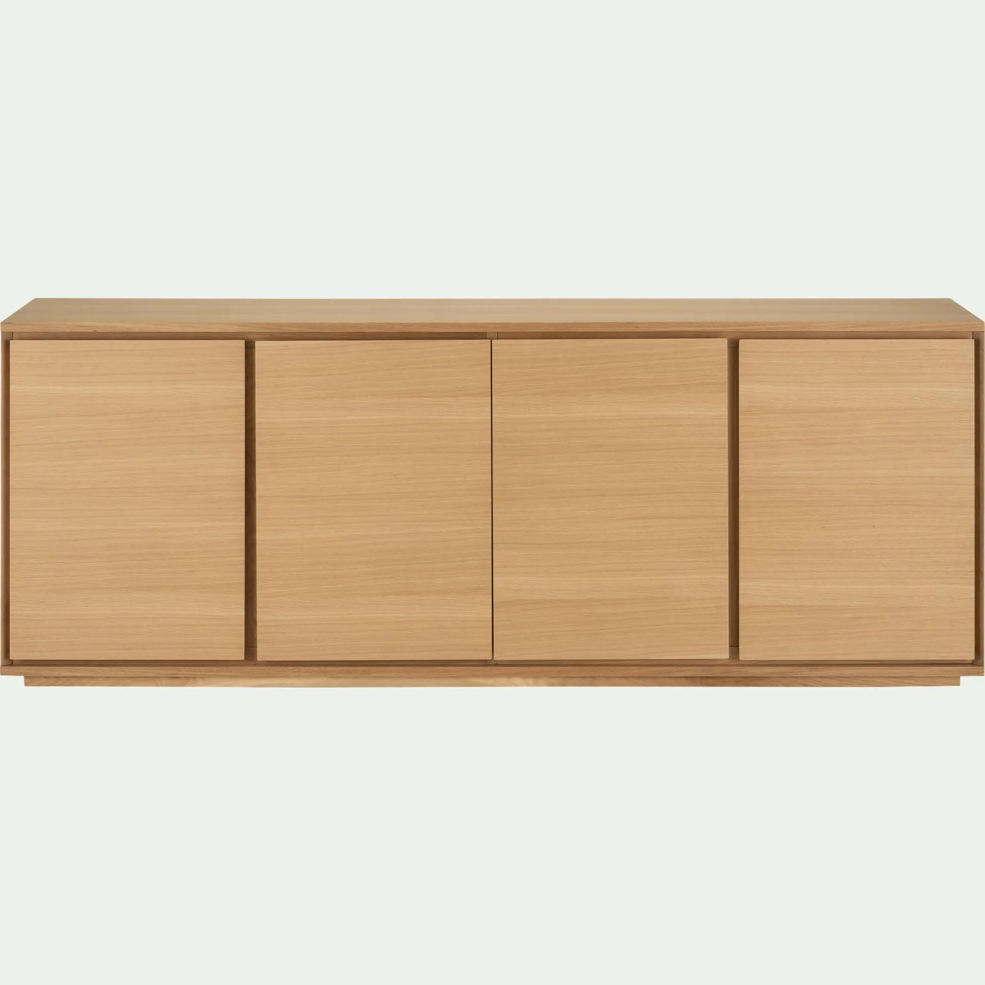 Buffet bas en bois 4 portes - naturel
