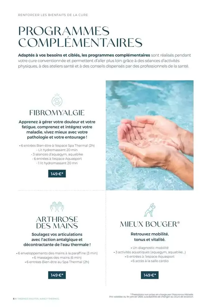 Brochure établissement Nancy Thermal 2025 du 31 mars au 29 novembre 2025 - Catalogue page 6