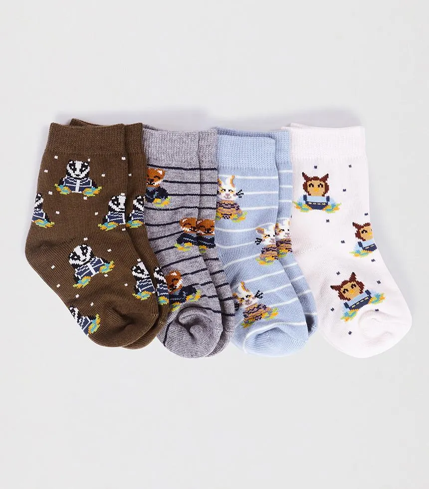 Box chaussettes animaux Ash pour enfant x4
