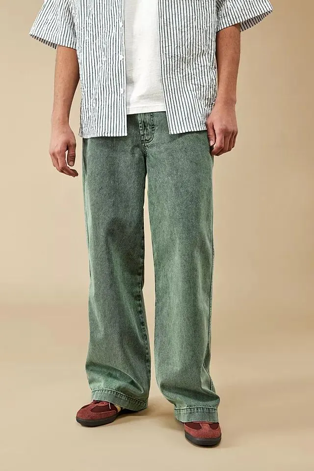 BDG - Jean style skate Neo vert surteint