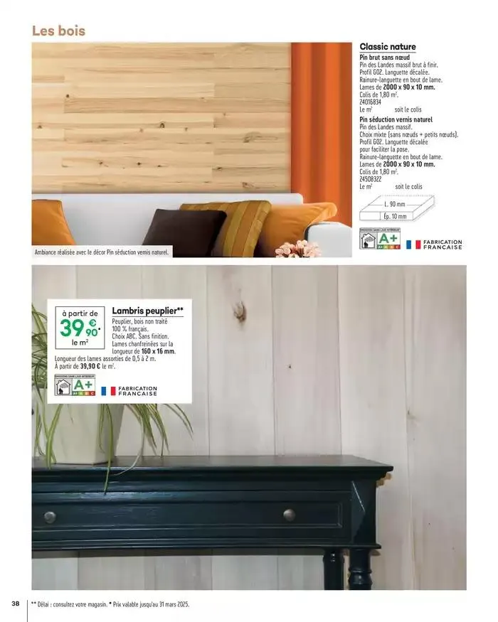 Aménagents Intérieurs 2025 du 1 janvier au 31 décembre 2025 - Catalogue page 38