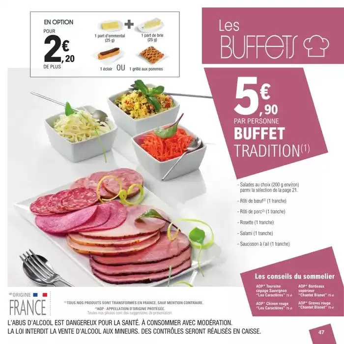 CARTE TRAITEUR PERMANENTE - MIXTE du 27 mars au 24 novembre 2025 - Catalogue page 47