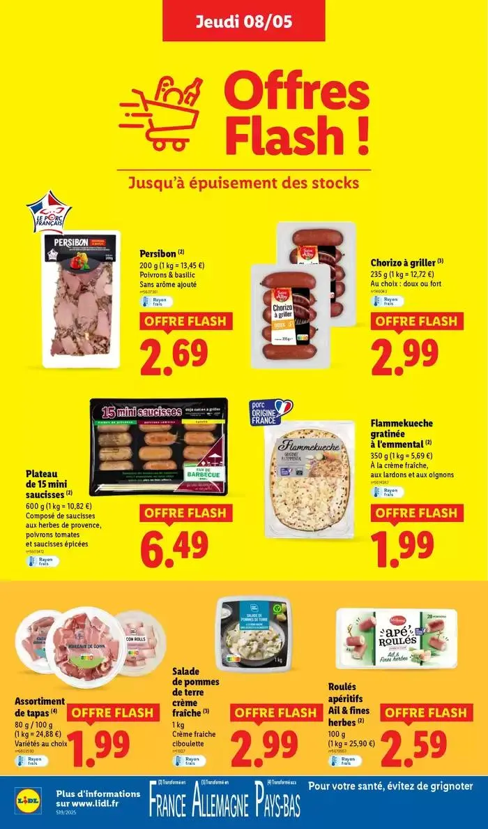 Profitez d'une baisse de prix dans les supermarchés Lidl sur vos produits du quotidien ! du 8 mai au 14 mai 2025 - Catalogue page 16