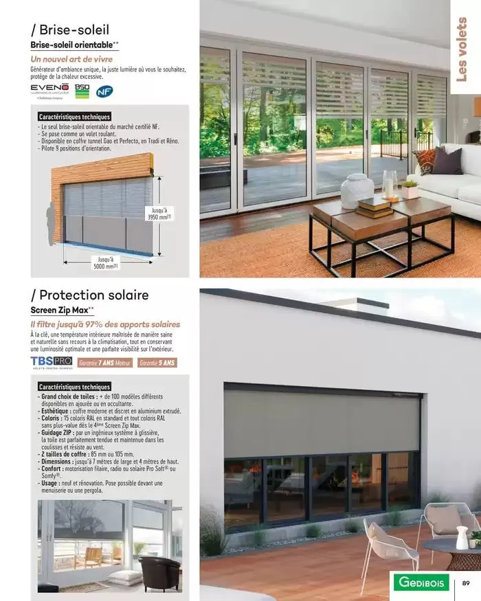 Menuiserie Extérieures 2025 du 1 janvier au 31 décembre 2025 - Catalogue page 89