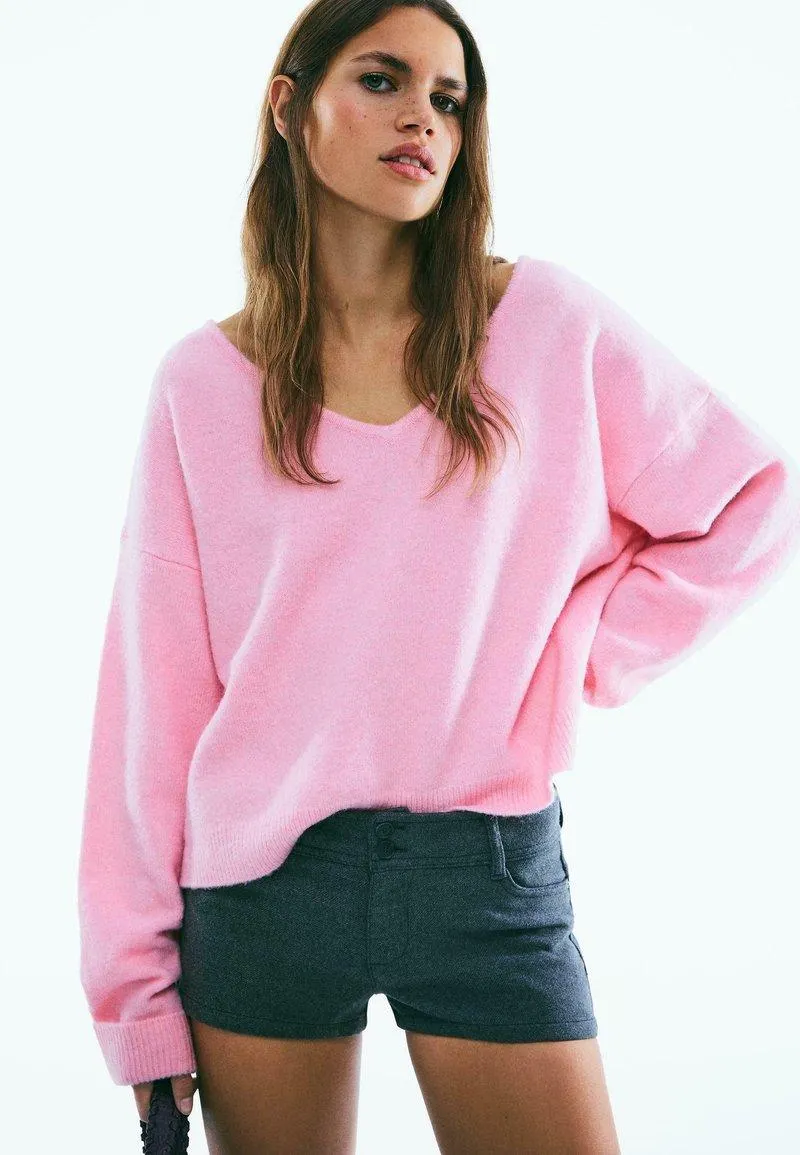 SOFT TOUCH V-NECK - SWEATER - Pullover - light pink