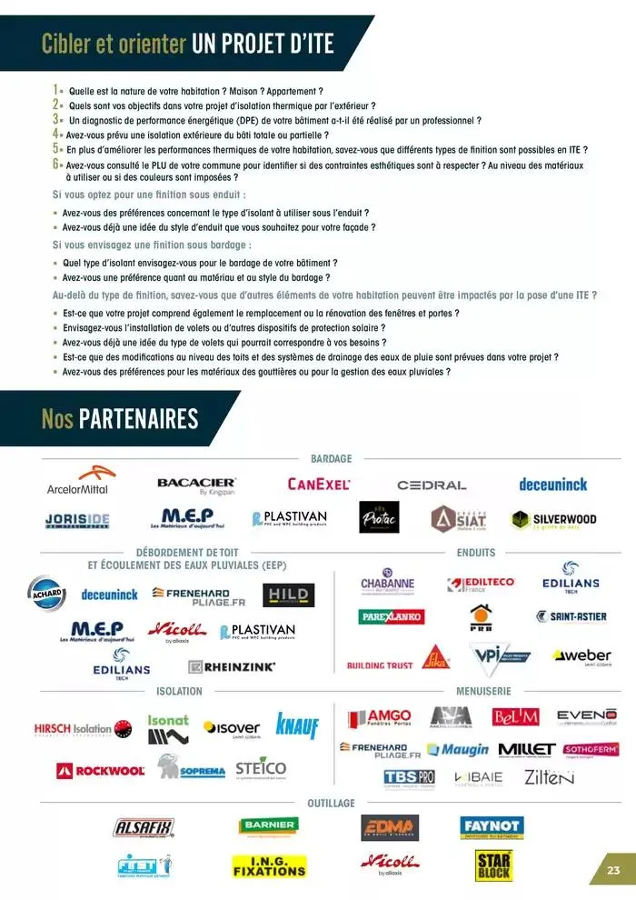 Guide Isolation Thermique par l'Extérieur du 18 février au 31 décembre 2025 - Catalogue page 23