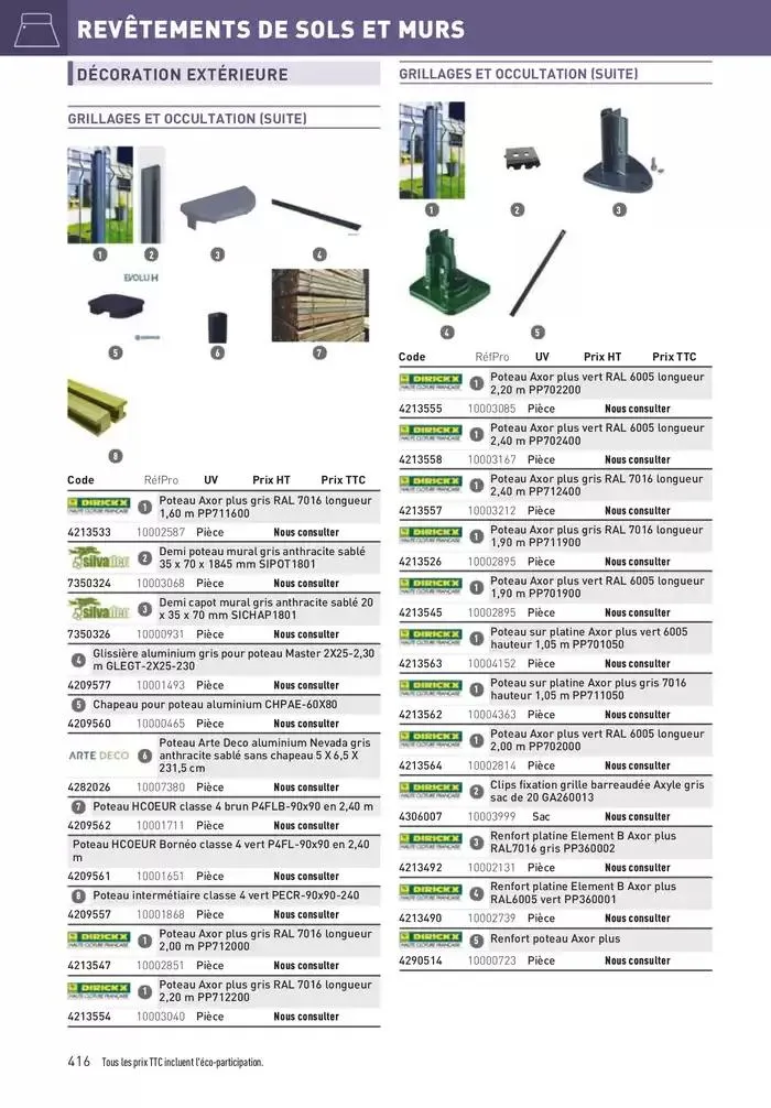 Matériaux 2025 du 1 janvier au 31 décembre 2025 - Catalogue page 416