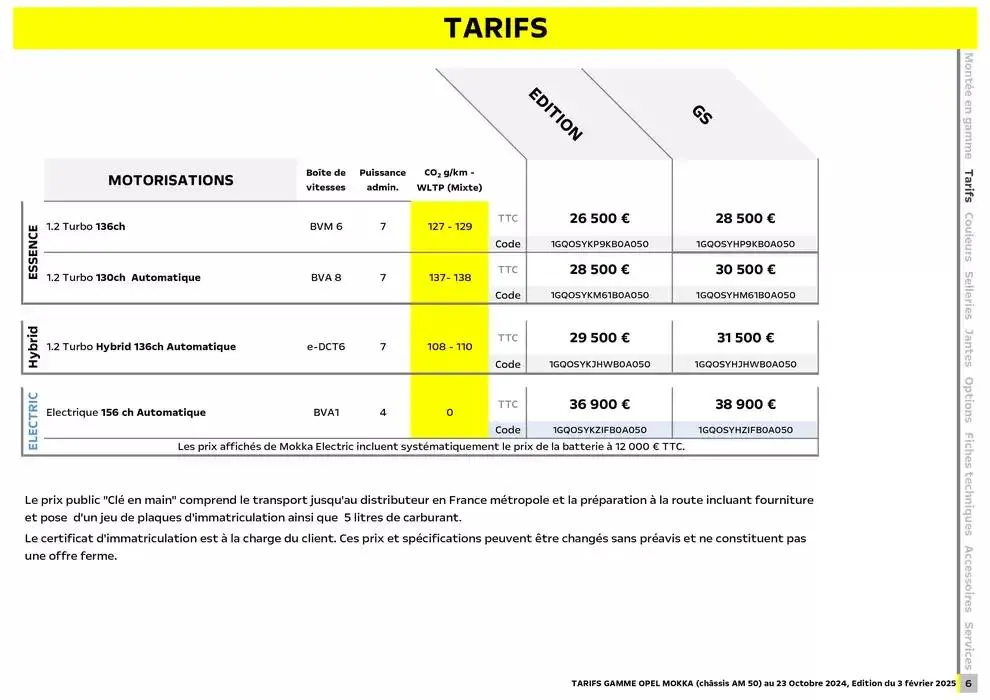 Opel Nouveau Mokka du 5 février au 5 février 2026 - Catalogue page 6
