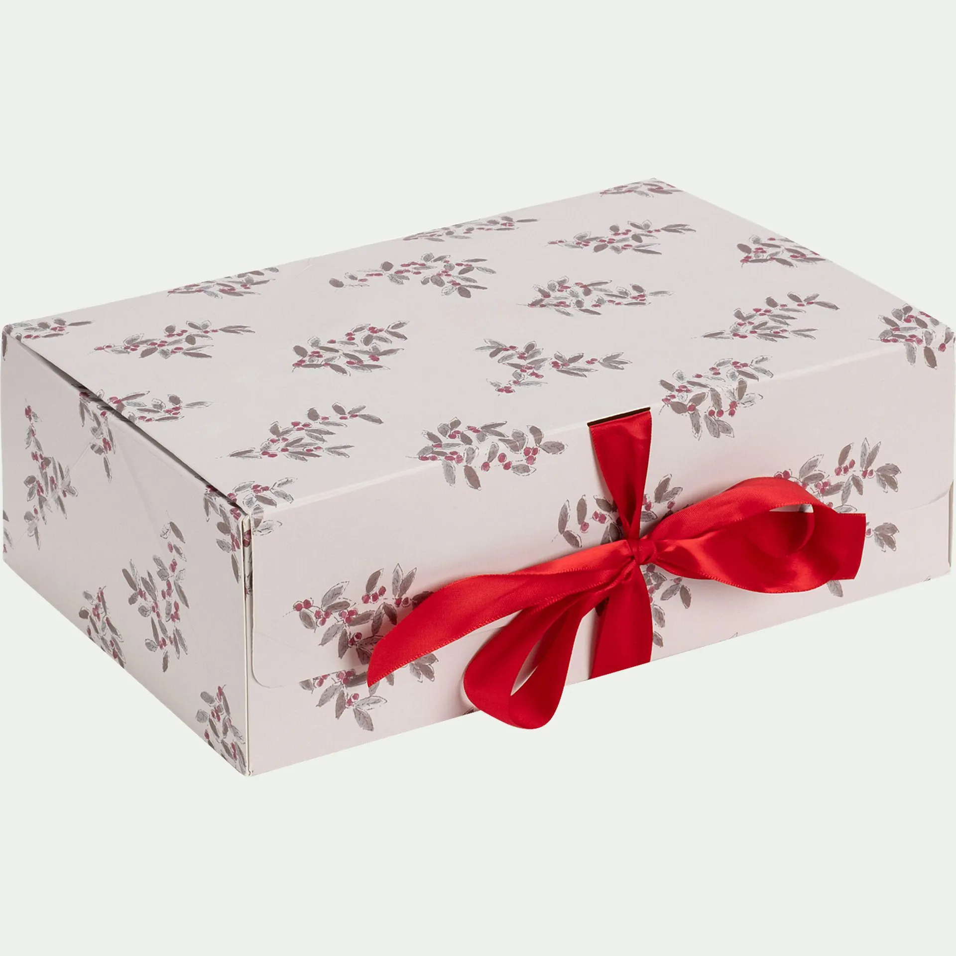 Boite cadeau motif fragon 30X20X10cm - blanc