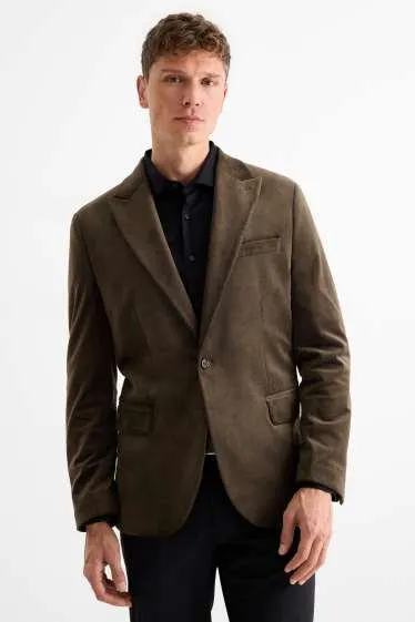 Tailored velvet jacket - slim fit - stretch