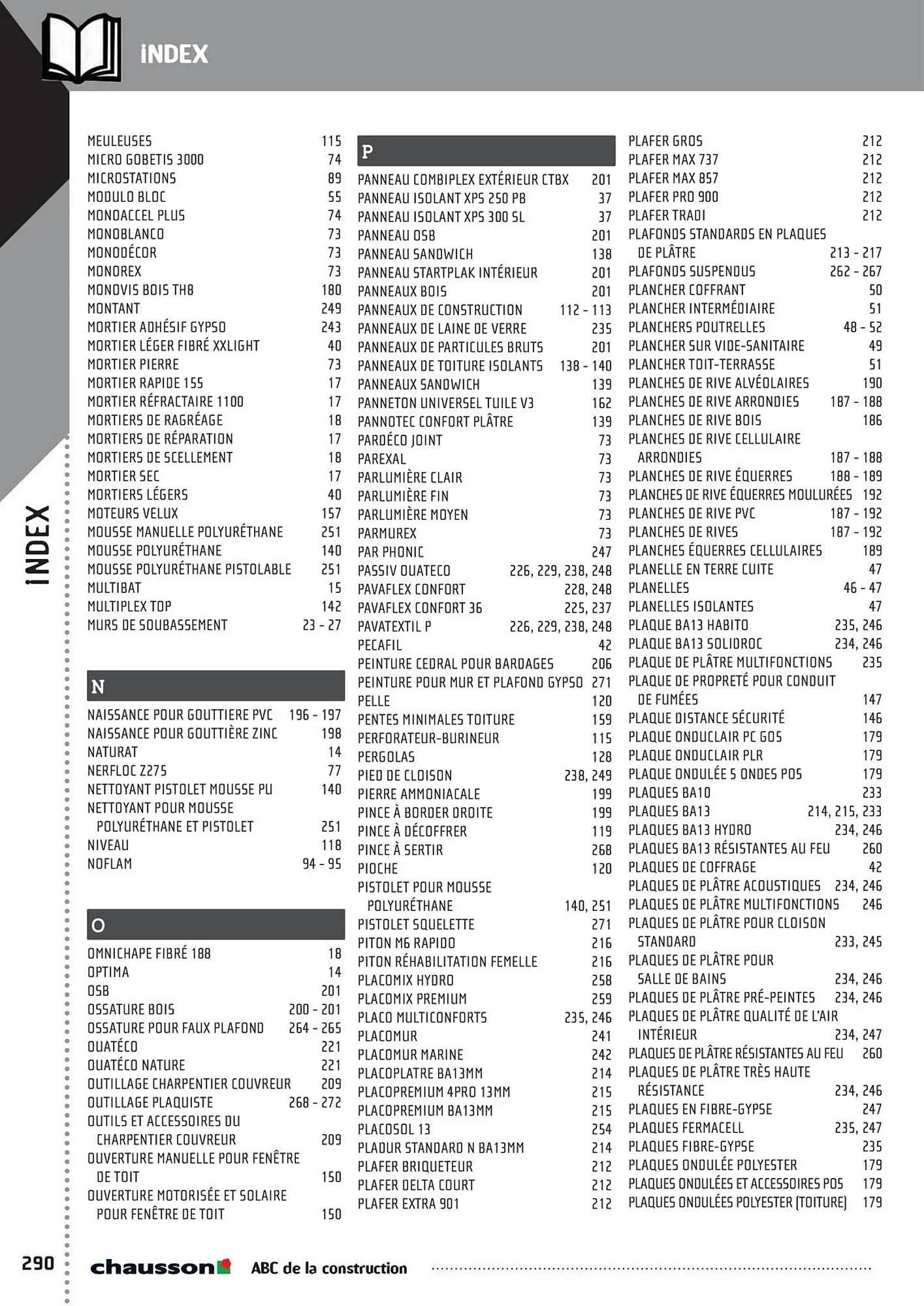 Catalogue Chausson Matériaux du 2 mai au 31 décembre 2025 - Catalogue page 292