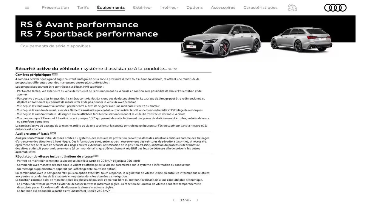 RS 6 performance / RS 7 performance du 7 janvier au 31 janvier 2026 - Catalogue page 17