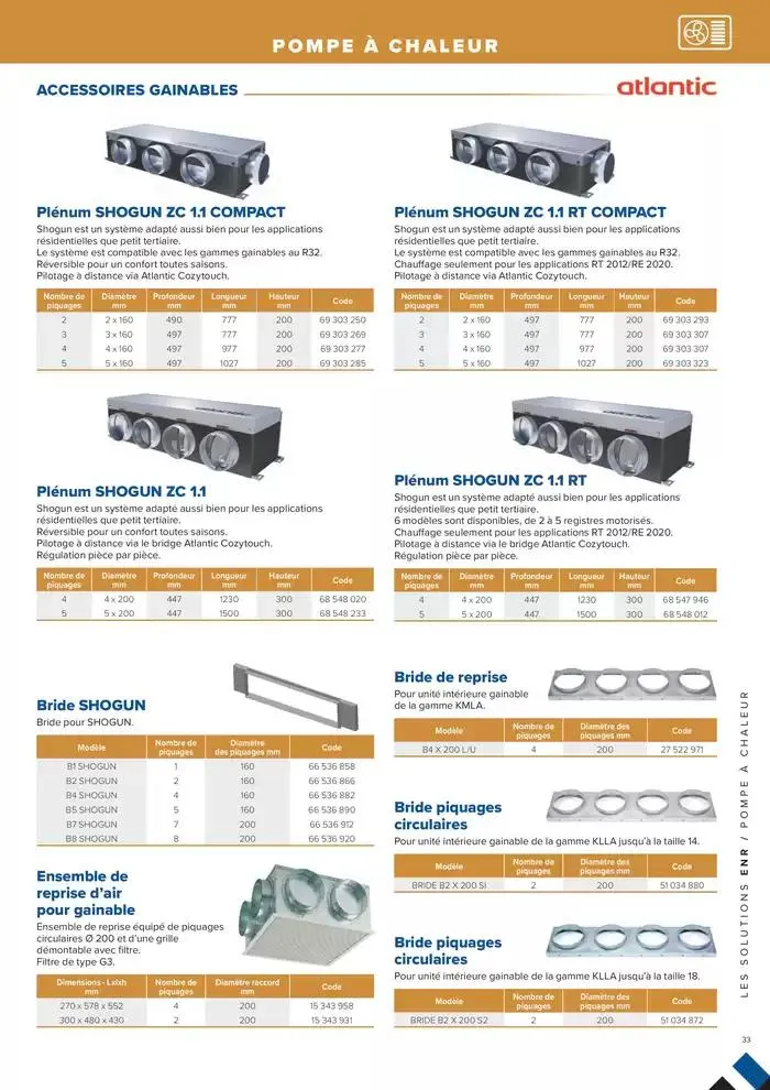 L'UNIVERS CHAUFFAGE, CLIMATISATION & PHOTOVOLTAÏQUE du 1 janvier au 31 décembre 2026 - Catalogue page 33