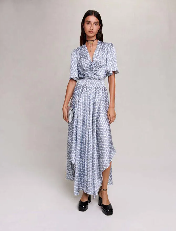 longue asymétrique satinée