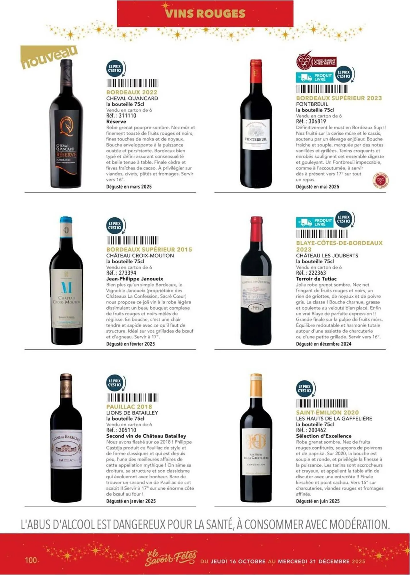 Catalogue METRO du 16 octobre au 31 décembre 2025 - Catalogue page 100