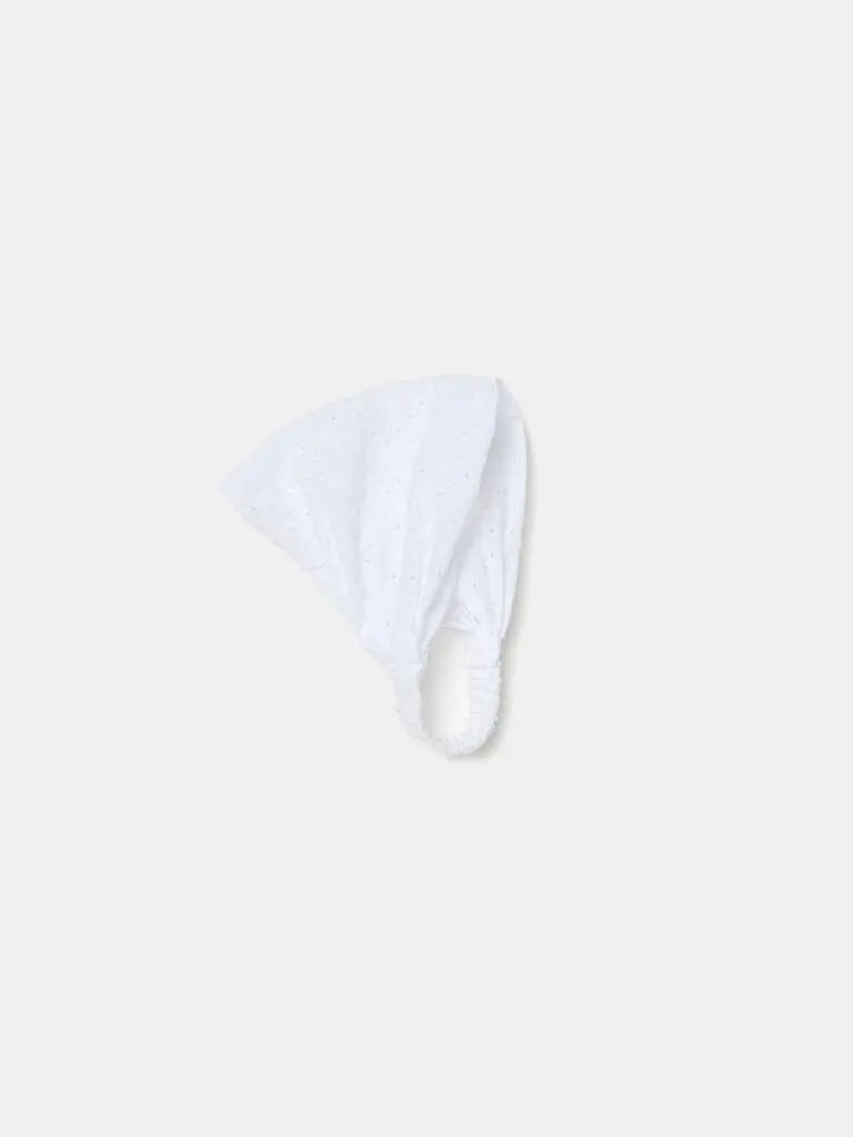 Bandana in broderie anglaise cotton Blanc optique