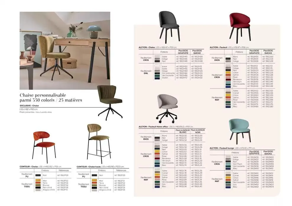 Collection Tables & chaises du 14 janvier au 31 décembre 2025 - Catalogue page 25