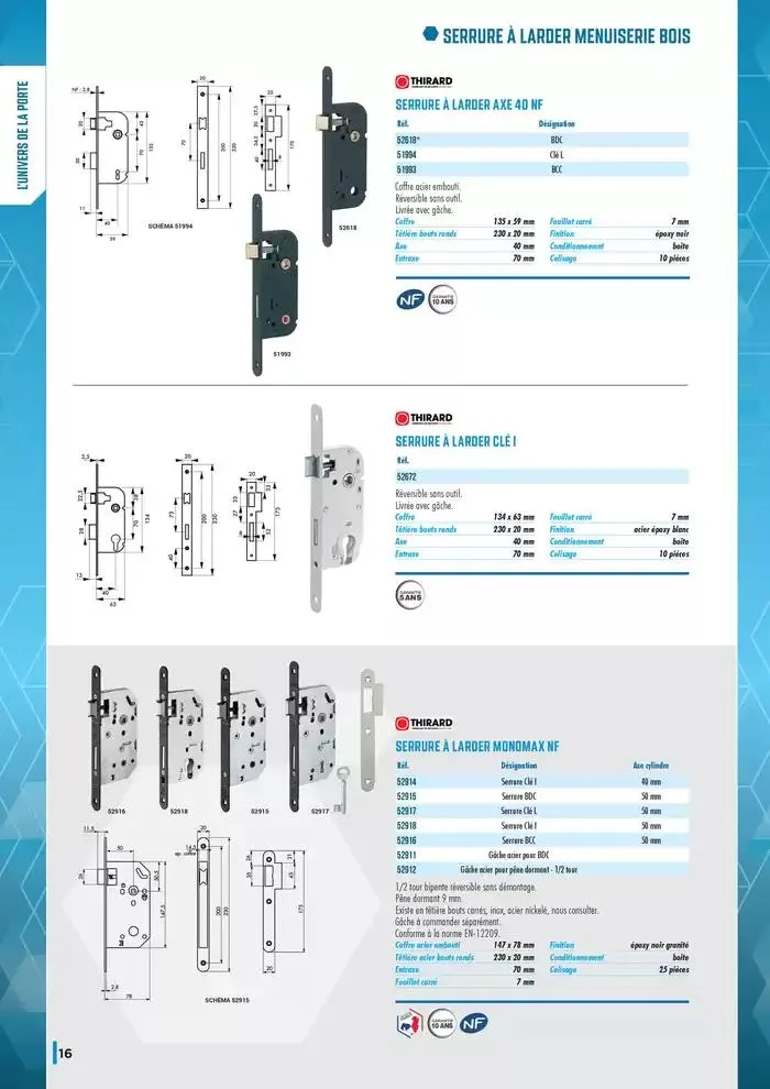 Guide Quincaillerie Serrurerie 2025 - 2026 du 1 avril au 1 avril 2026 - Catalogue page 18