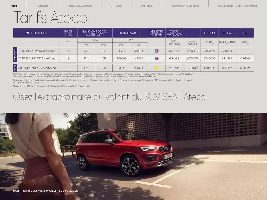 SEAT Ateca du 2 avril au 2 avril 2026 - Catalogue page 5