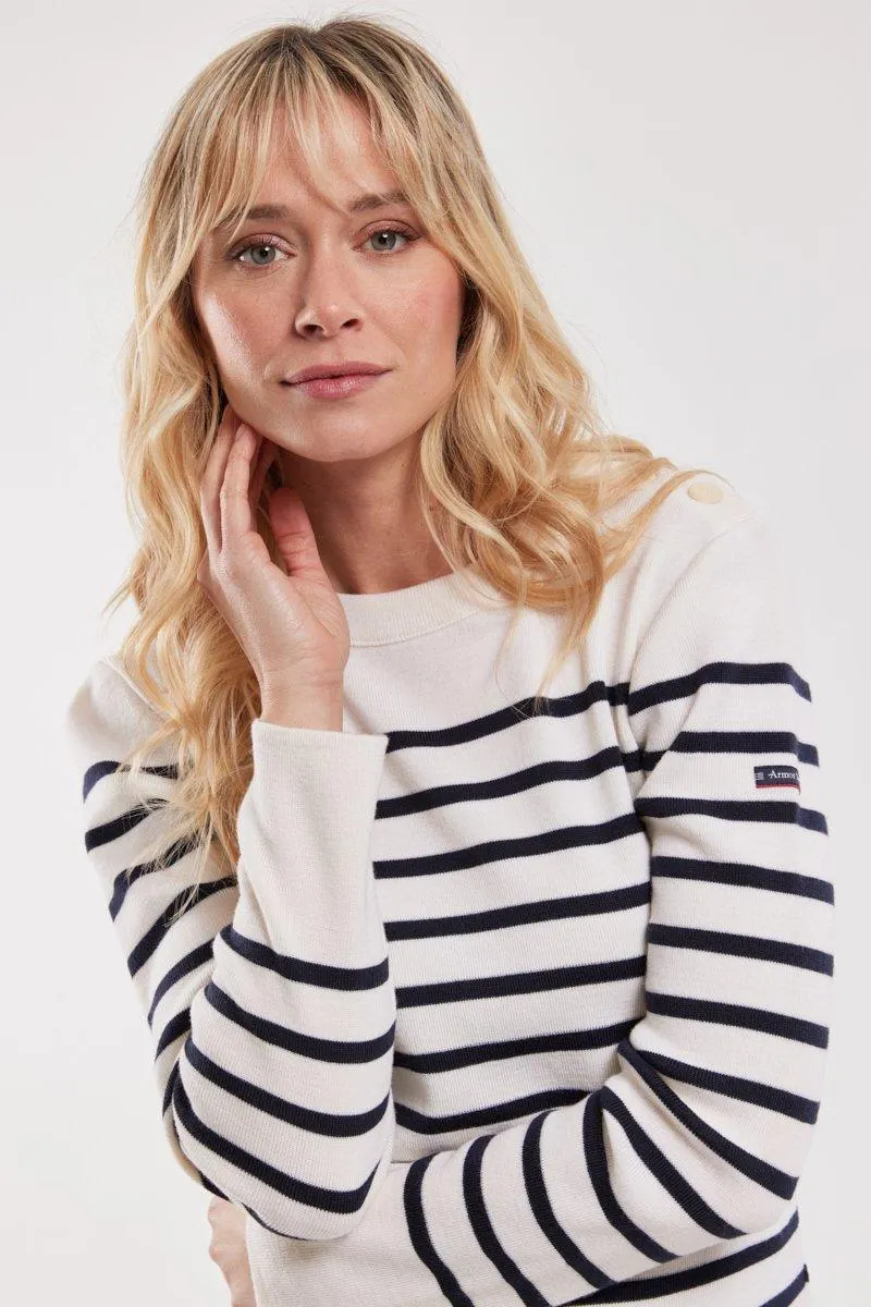 Pull marin rayé "Briac" - laine mérinos