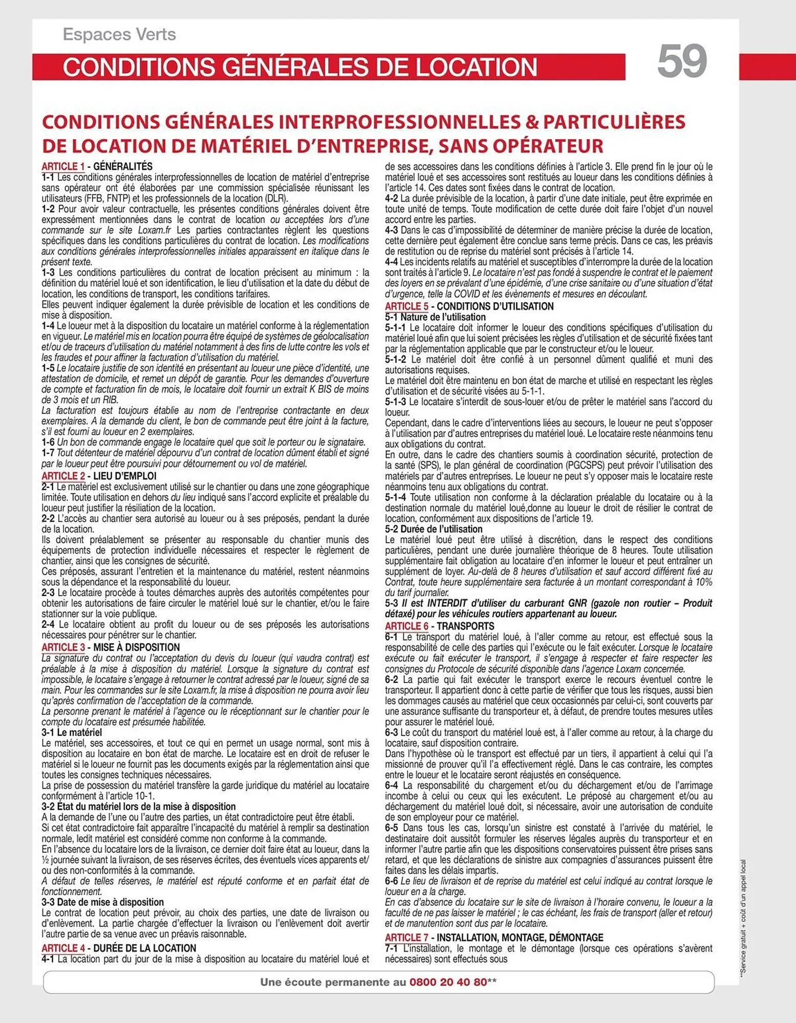 Catalogue Loxam du 17 avril au 31 décembre 2026 - Catalogue page 59