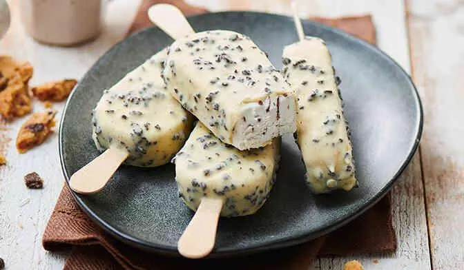 4 bâtonnets vanille cookie