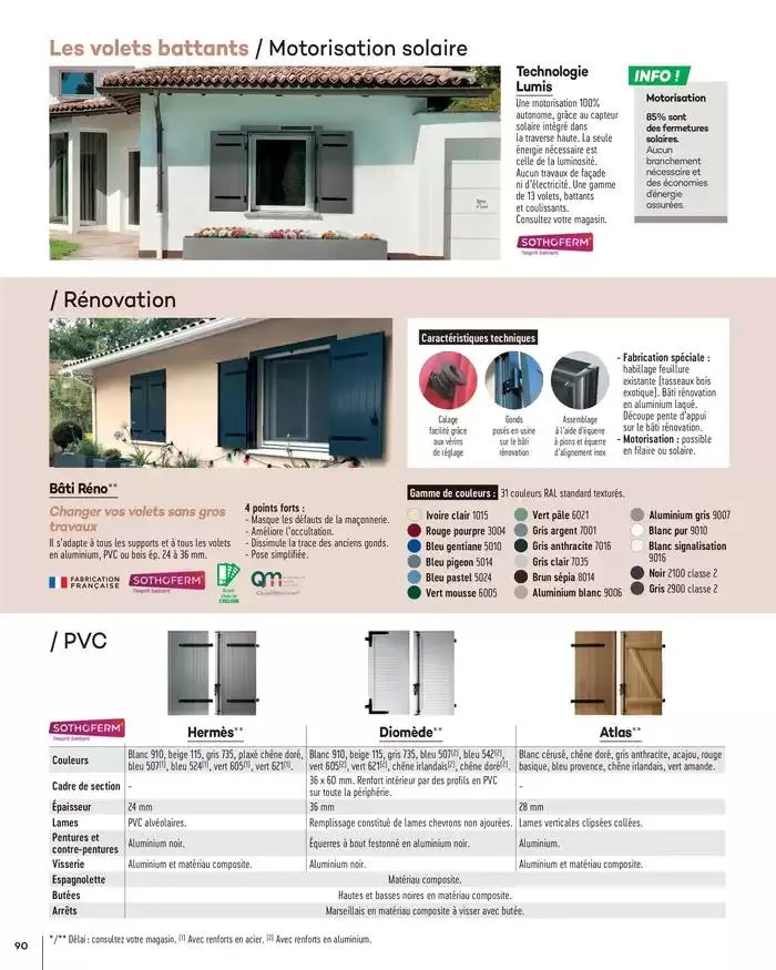 Menuiserie Extérieures 2025 du 1 janvier au 31 décembre 2025 - Catalogue page 90