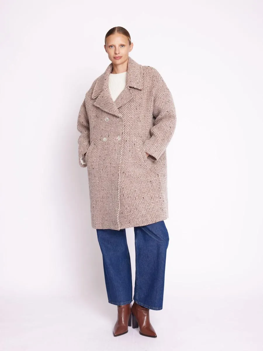 MAEVA | Manteau long en laine beige
