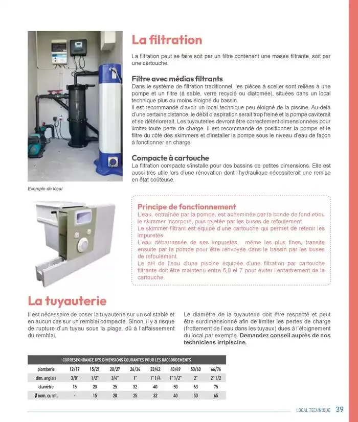 Les plaisir de l'eau Piscine,Spa,Arrosage du 10 mars au 31 décembre 2025 - Catalogue page 39