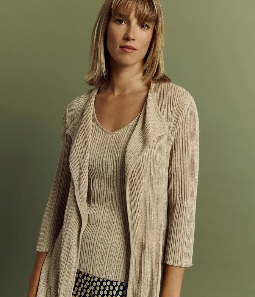 Veste maille côté irisée