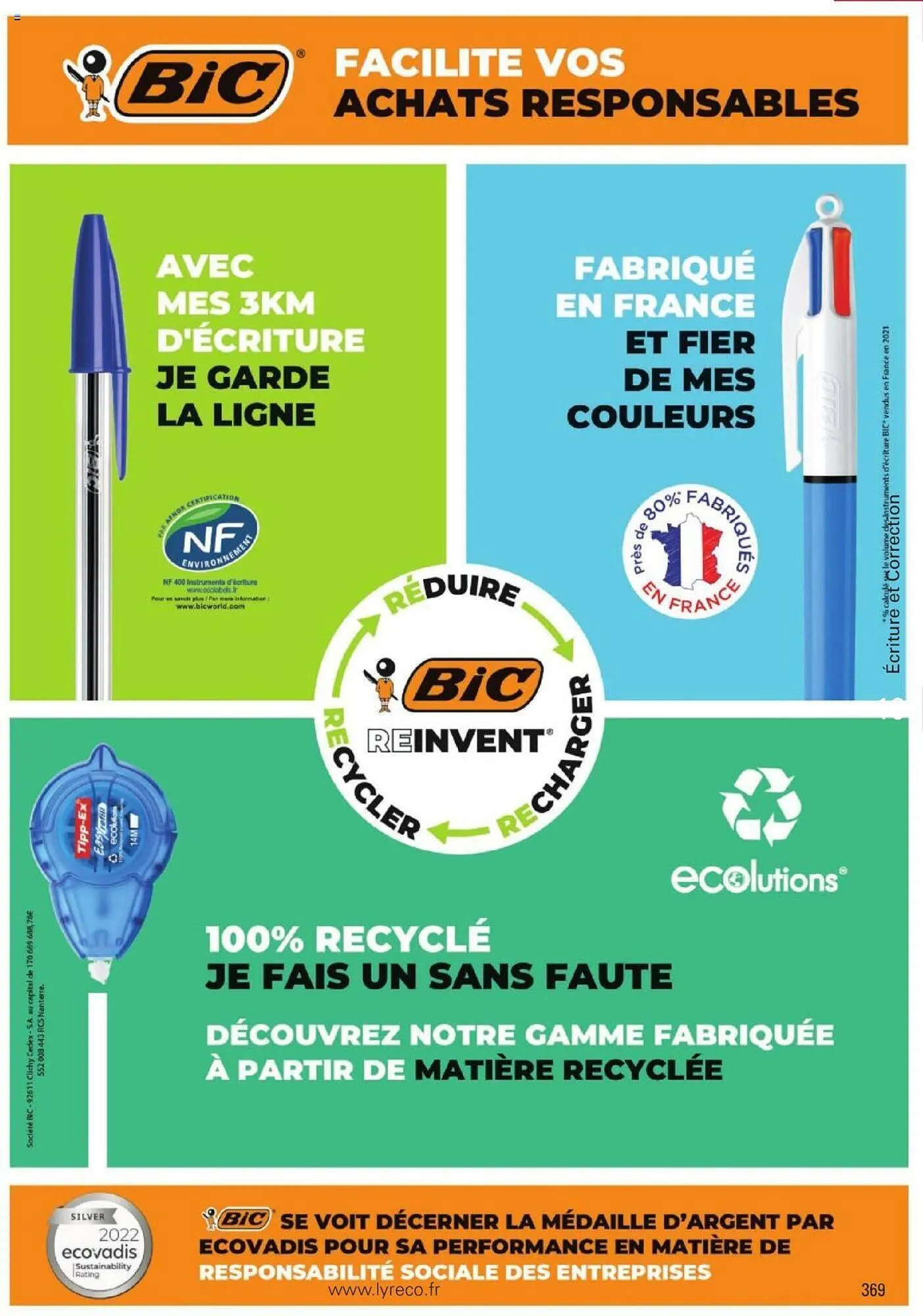 Catalogue Lyreco du 15 mai au 31 décembre 2023 - Catalogue page 369