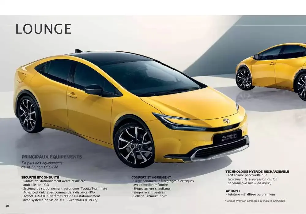 Toyota Prius Hybride Rechargeable du 16 décembre au 14 décembre 2025 - Catalogue page 30