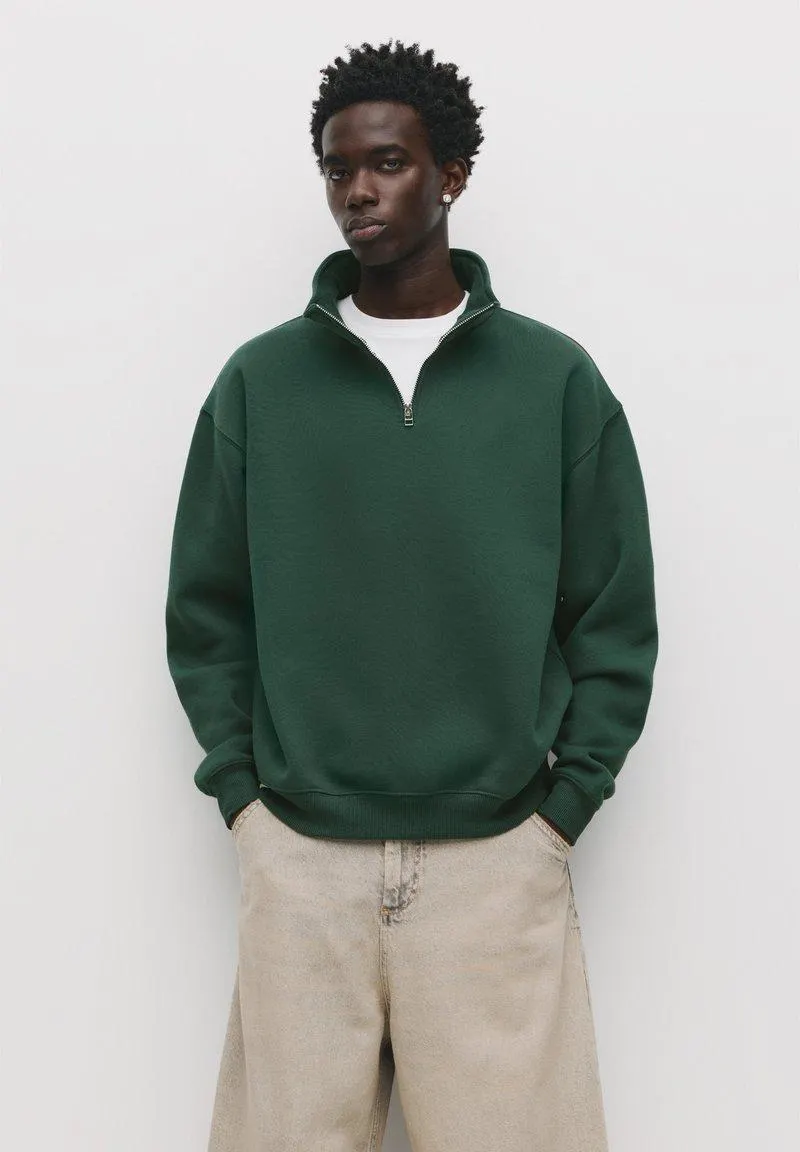 BASIC QUARTER-ZIP - Sweatshirt - dark green