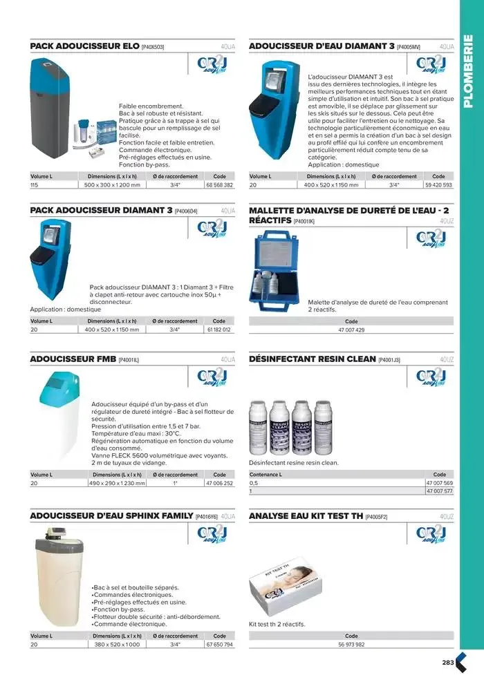 Catalogue génie climatique & sanitaire | Édition 2024-2025 du 2 octobre au 31 décembre 2025 - Catalogue page 283