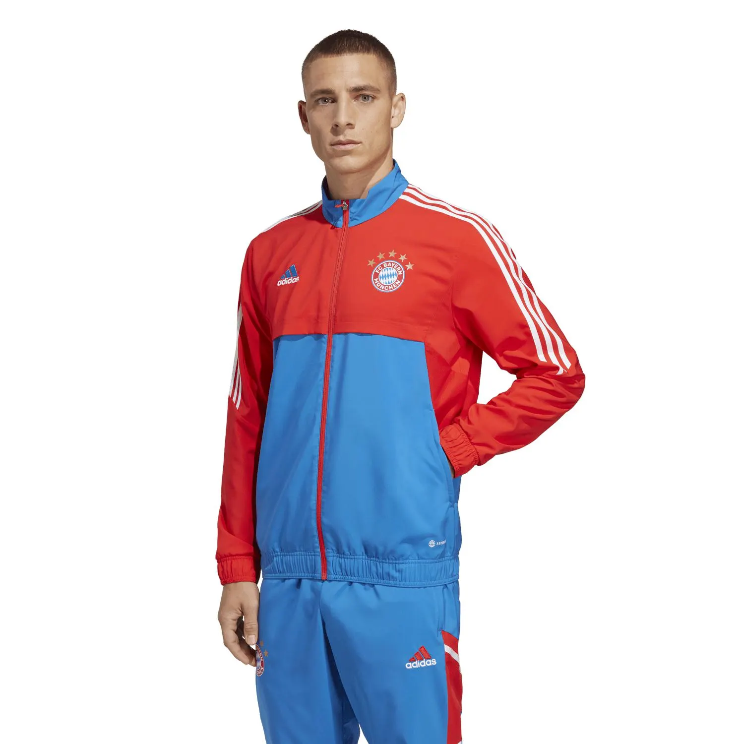 Veste de survêtement Bayern Munich 2022/2023 - Rouge/Bleu