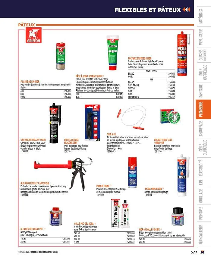 Guide produits 2024 du 15 mars au 31 décembre 2024 - Catalogue page 377
