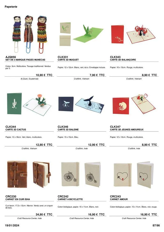 ARTISANAT . DéCORATION . MODE . JOUETS du 9 février au 31 août 2024 - Catalogue page 89