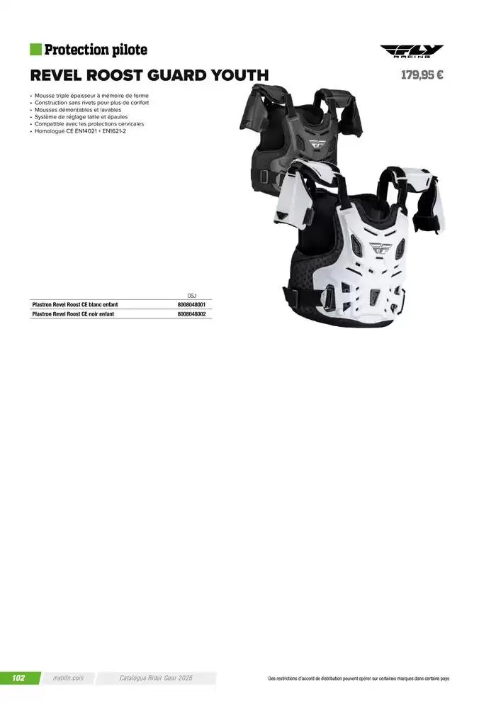 FLY RACING 2025 du 20 novembre au 31 août 2025 - Catalogue page 104