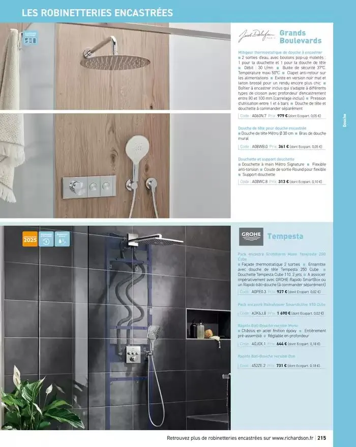 SALLE DE DE BAINS ET CARRELAGE 2025 du 11 avril au 31 décembre 2025 - Catalogue page 217