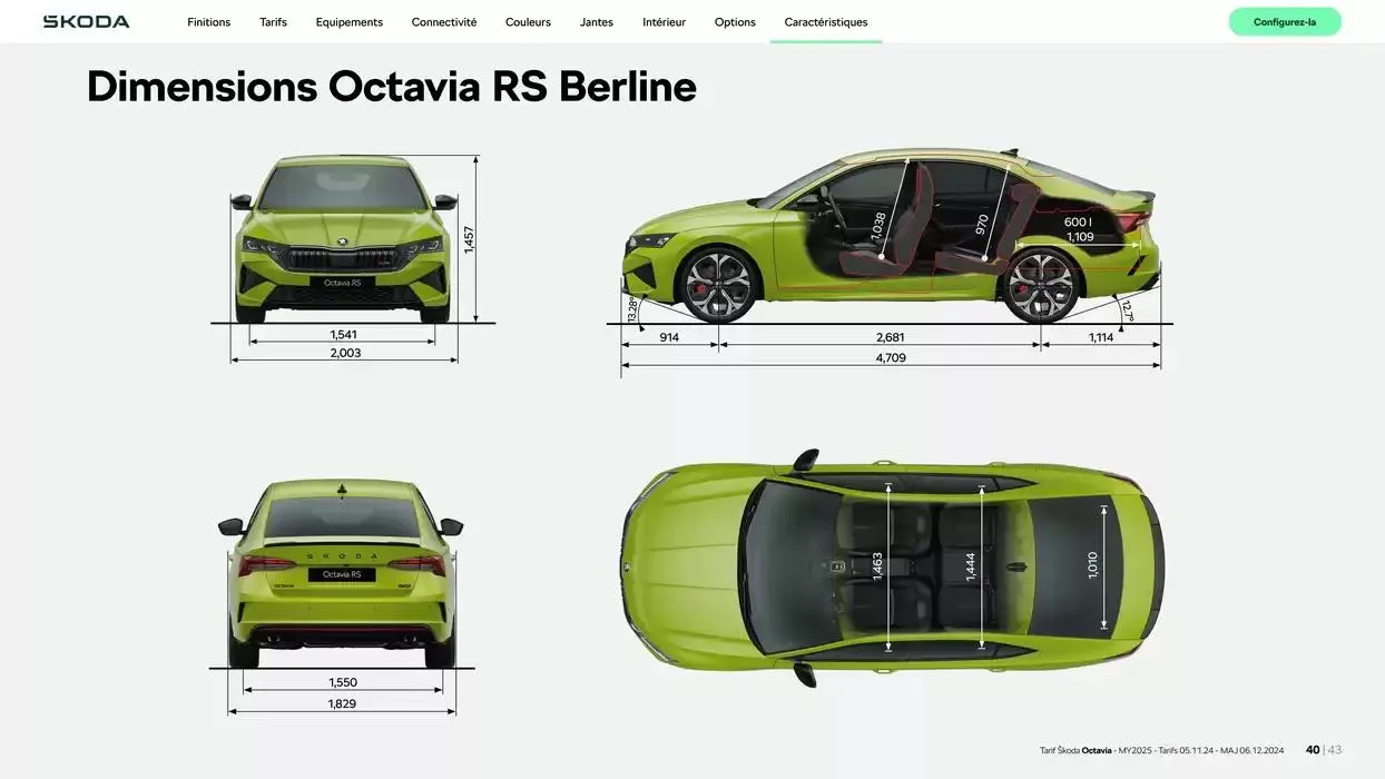 Octavia Berline Selection 1.5 TSI 116ch Hybrid DSG7 du 9 janvier au 9 janvier 2026 - Catalogue page 40