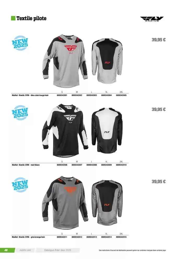 FLY RACING 2025 du 20 novembre au 31 août 2025 - Catalogue page 50