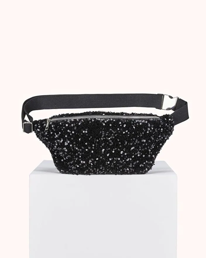 BANANE OLIVIA à sequins noir