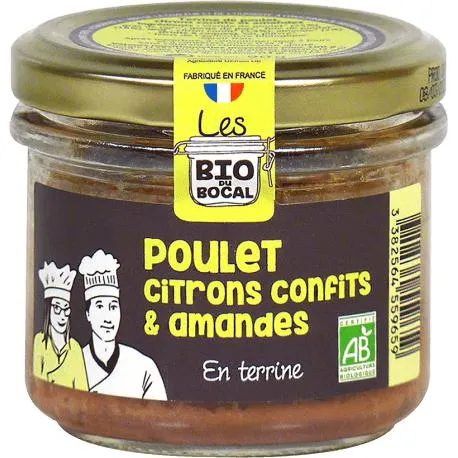 Terrine de poulet, citrons confits & amandes bio