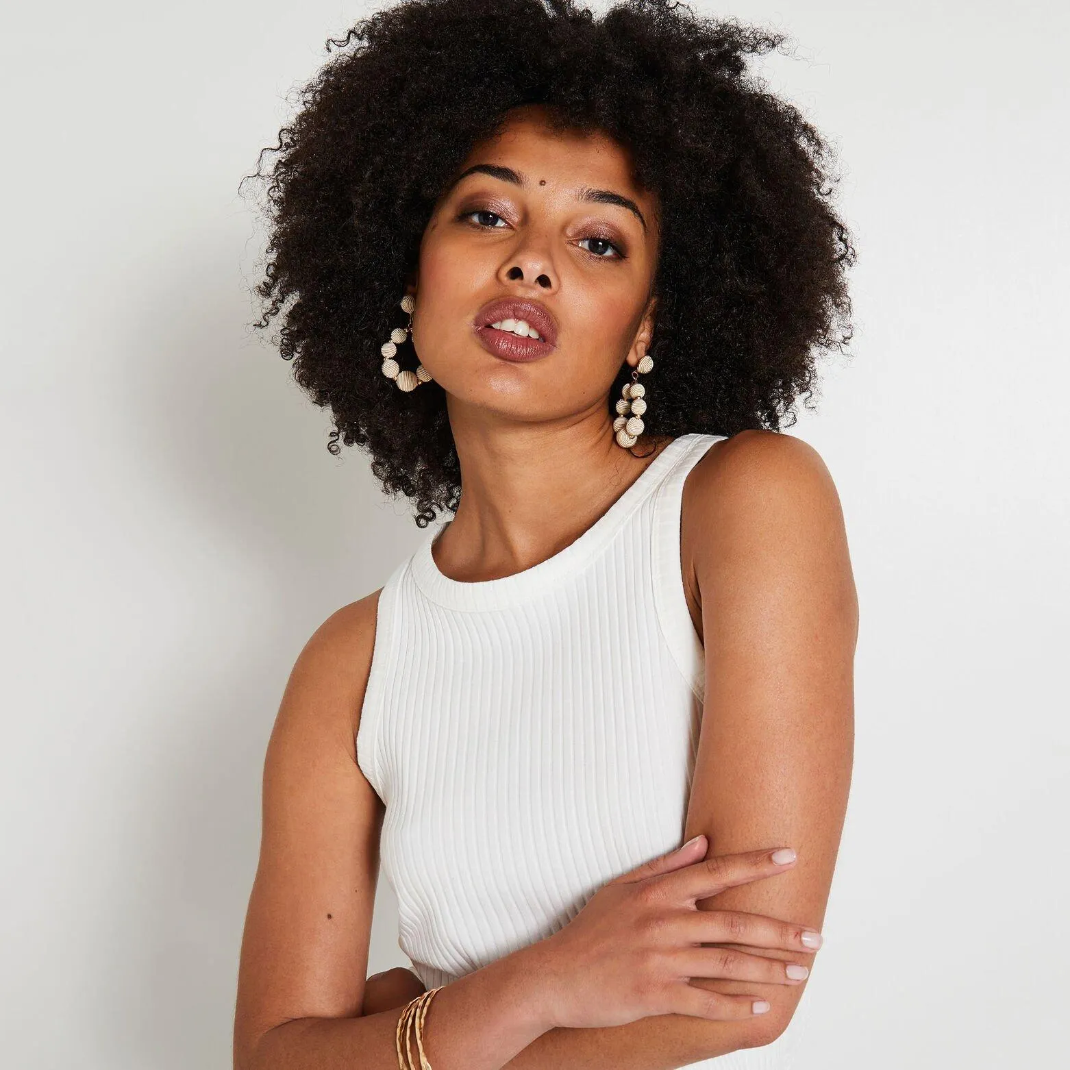 Débardeur maille côtelée