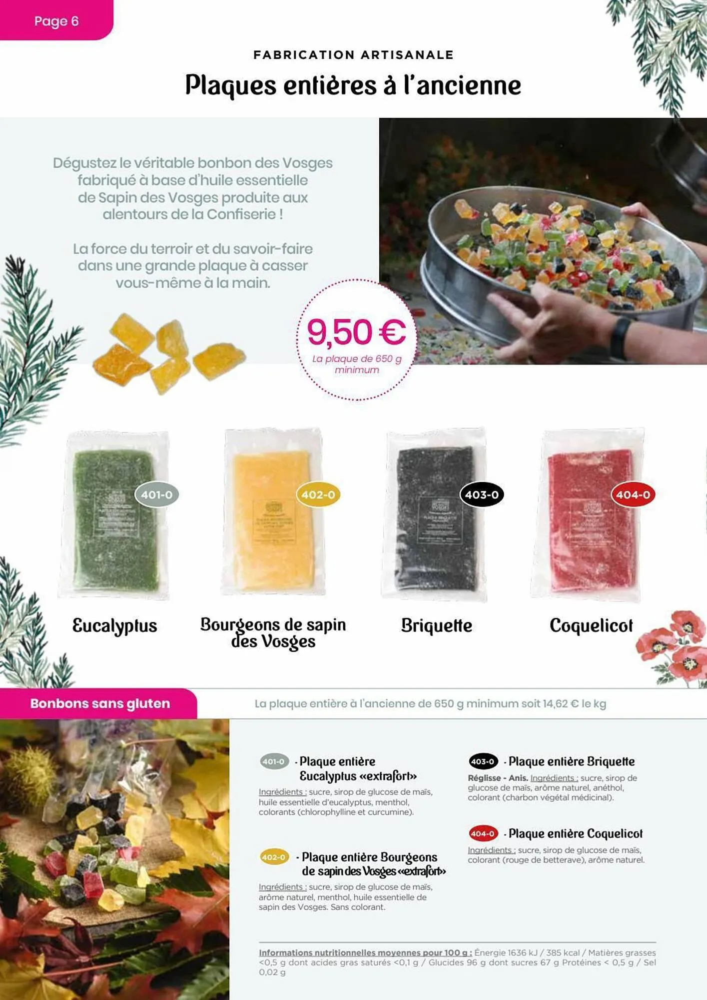 Catalogue Confiserie des Hautes Vosges du 13 juillet au 31 décembre 2023 - Catalogue page 6