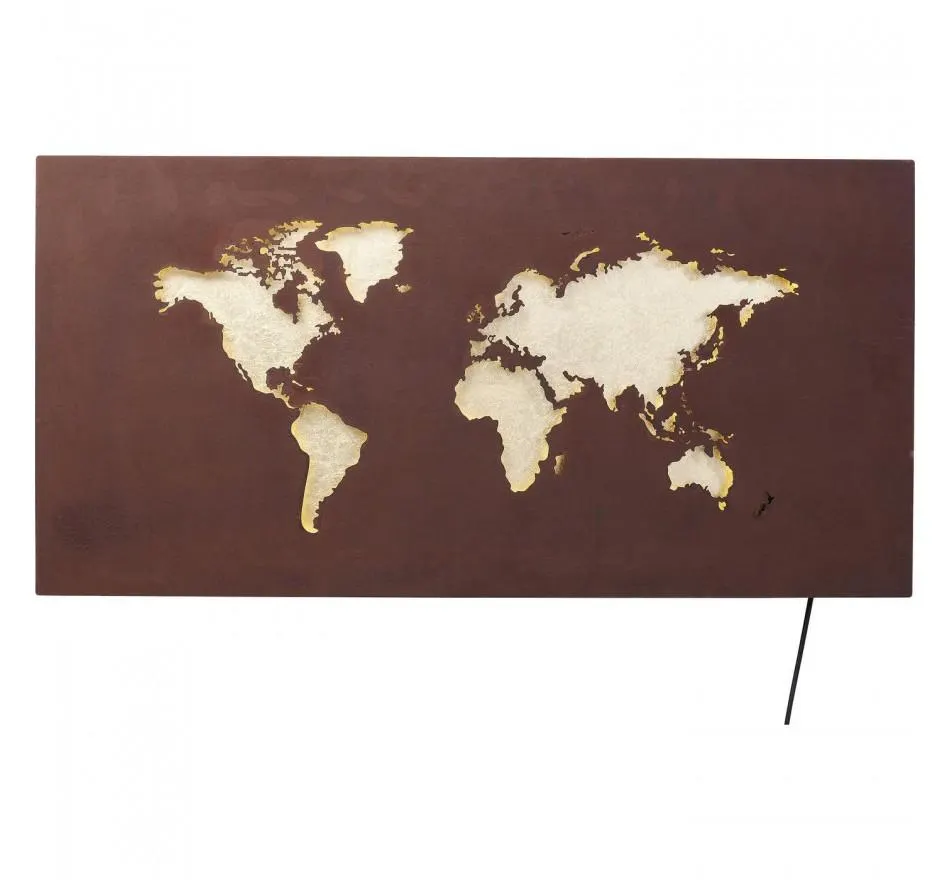 Applique lumineuse carte du monde LED Kare Design